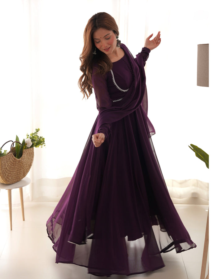 Luxurious Anarkali Dress Sets in Heavy Pure Soft Fox Georgette