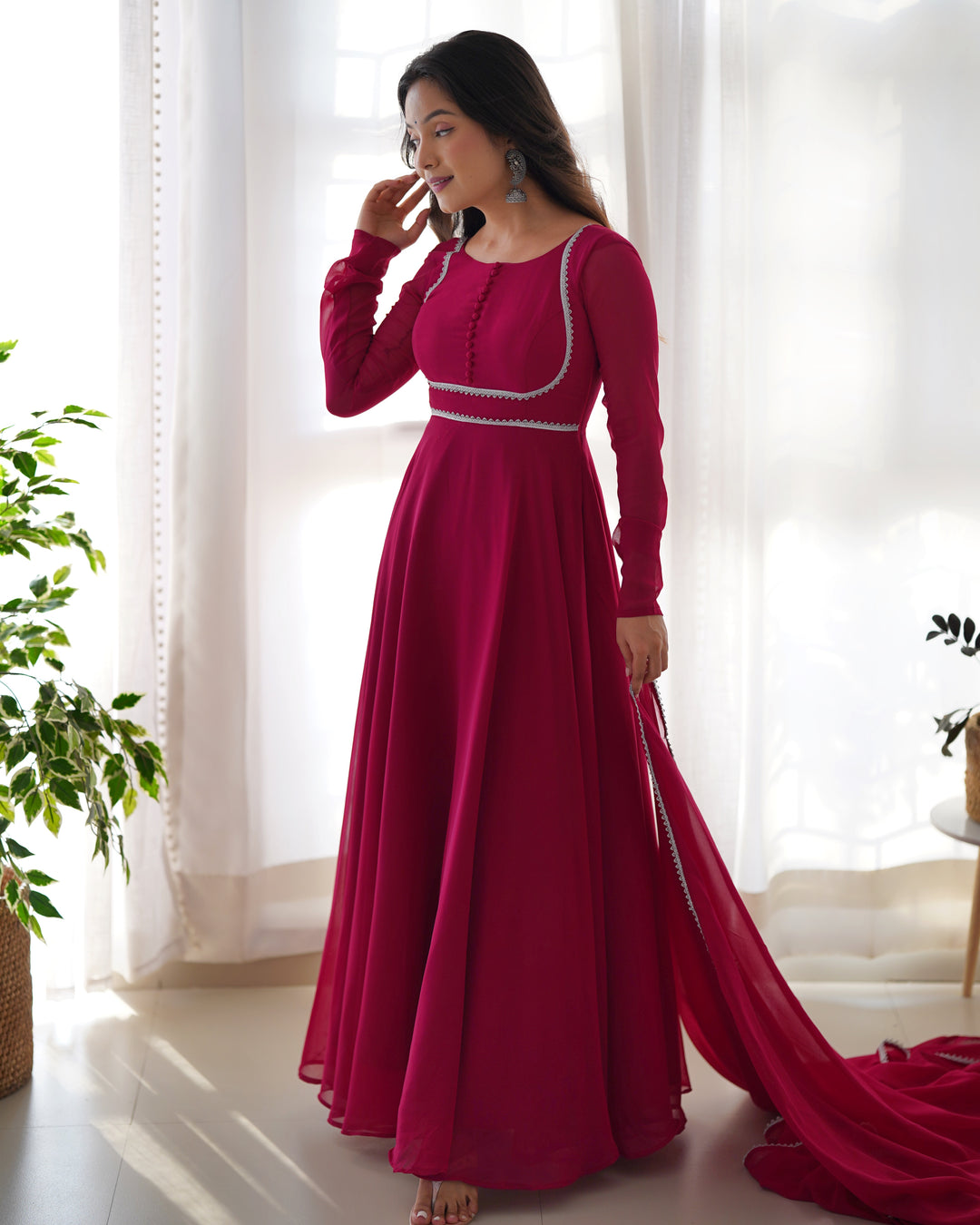 Luxurious Anarkali Dress Sets in Heavy Pure Soft Fox Georgette