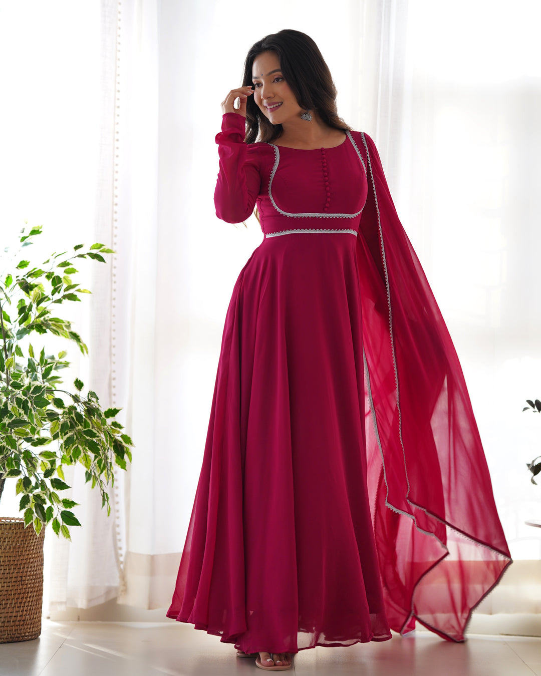 Luxurious Anarkali Dress Sets in Heavy Pure Soft Fox Georgette